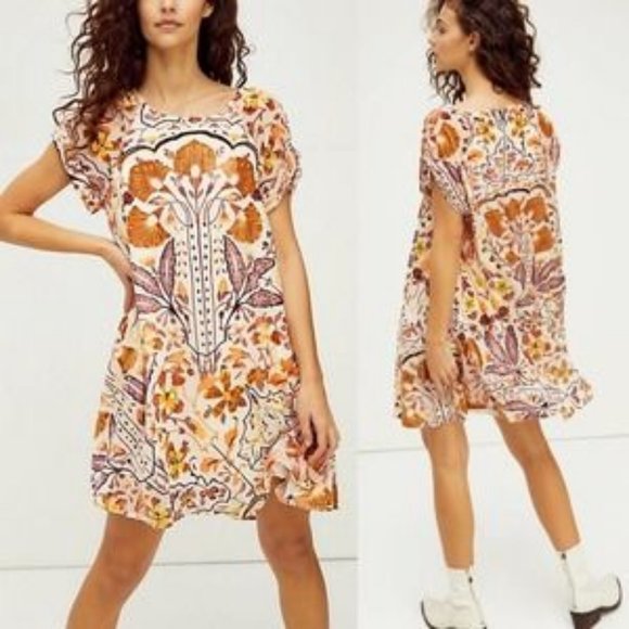 Free People Dresses & Skirts - NWOT Free People Strawberry Fields Velvet Mini Dress S